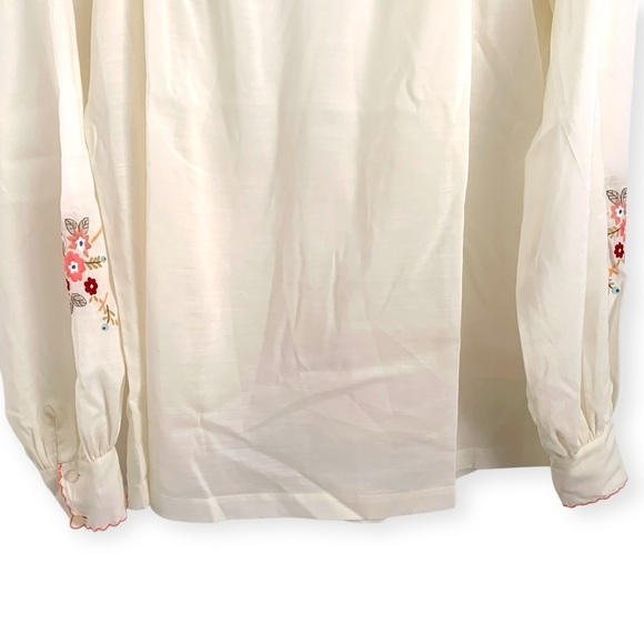 Vintage Cream Embroidered Blouse - Picture 3 of 7
